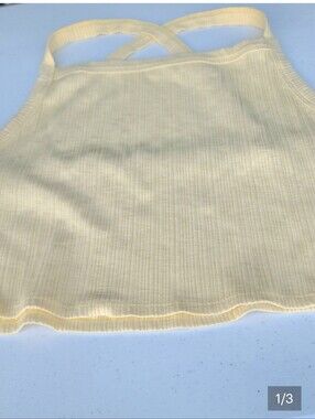 American Eagle Outfitters Pale Yellow Ribbed Tank